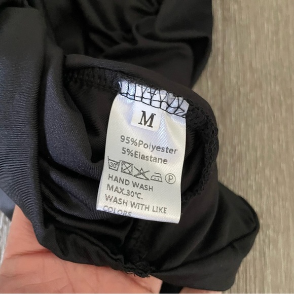 Amazon Lace Up Backless Ruched Bodycon Dress Dresses 
Black Size Medium - Picture 9 of 11